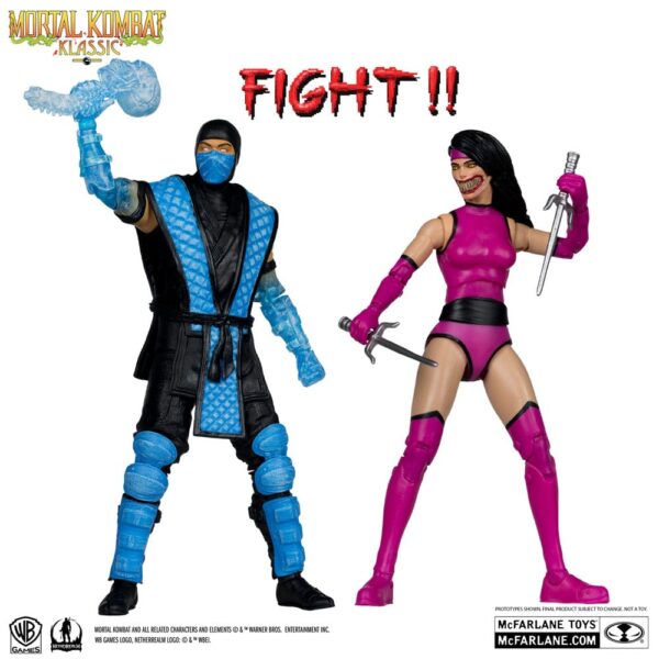 Mortal Kombat Akció Figura 2-Pack Sub-Zero vs. Mileena (Klassiks) 18 cm Mortal Kombat Akció Figura 2-Pack Sub-Zero vs. Mileena (Klassiks) 18 cm