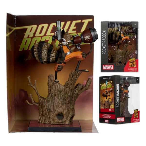 Marvel Collection PVC Szobor 1/6 Rocket Racoon (Rocket Racoon: A Chasing Tale #1) 18 cm