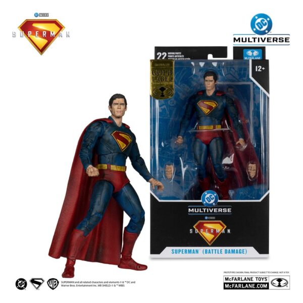 Superman (2025) DC Multiverse Akció Figura Superman (Battle Damaged) (Gold Label) 18 cm