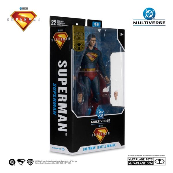 Superman (2025) DC Multiverse Akció Figura Superman (Battle Damaged) (Gold Label) 18 cm