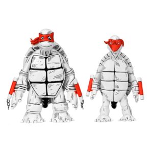 Teenage Mutant Ninja Turtles (Mirage Comics) Akció Figuras 2-Pack Black and White First Turtles 18 cm