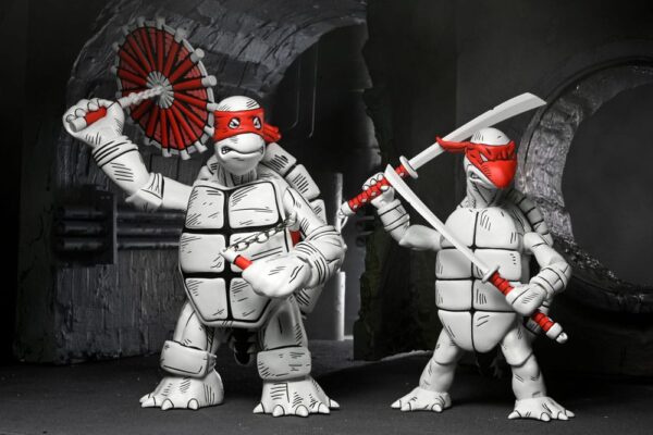 Teenage Mutant Ninja Turtles (Mirage Comics) Akció Figuras 2-Pack Black and White First Turtles 18 cm Teenage Mutant Ninja Turtles (Mirage Comics) Akció Figuras 2-Pack Black and White First Turtles 18 cm