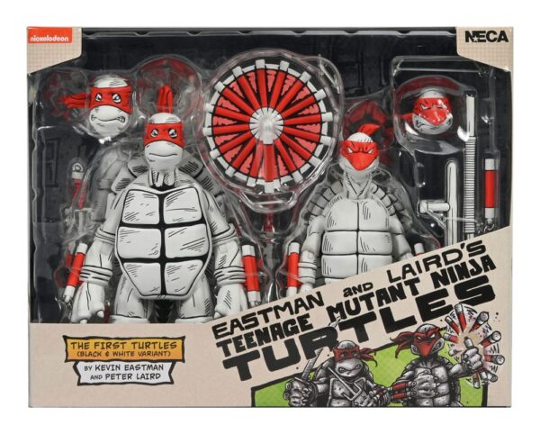 Teenage Mutant Ninja Turtles (Mirage Comics) Akció Figuras 2-Pack Black and White First Turtles 18 cm Teenage Mutant Ninja Turtles (Mirage Comics) Akció Figuras 2-Pack Black and White First Turtles 18 cm