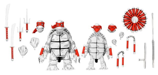 Teenage Mutant Ninja Turtles (Mirage Comics) Akció Figuras 2-Pack Black and White First Turtles 18 cm Teenage Mutant Ninja Turtles (Mirage Comics) Akció Figuras 2-Pack Black and White First Turtles 18 cm