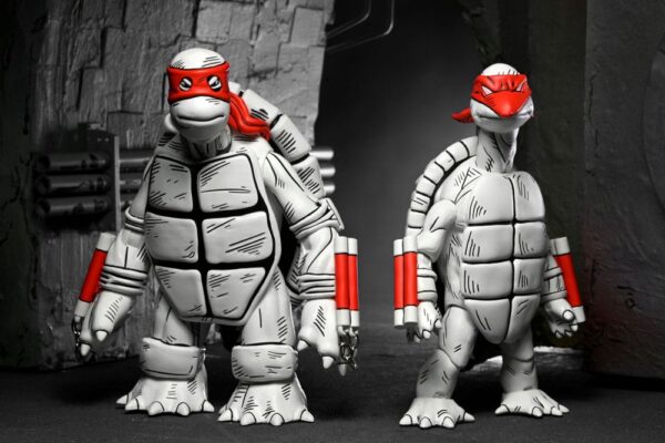 Teenage Mutant Ninja Turtles (Mirage Comics) Akció Figuras 2-Pack Black and White First Turtles 18 cm Teenage Mutant Ninja Turtles (Mirage Comics) Akció Figuras 2-Pack Black and White First Turtles 18 cm
