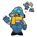 Five Nights at Freddy´s Reveal Kitűző Mimic Mycellium Man 5 cm