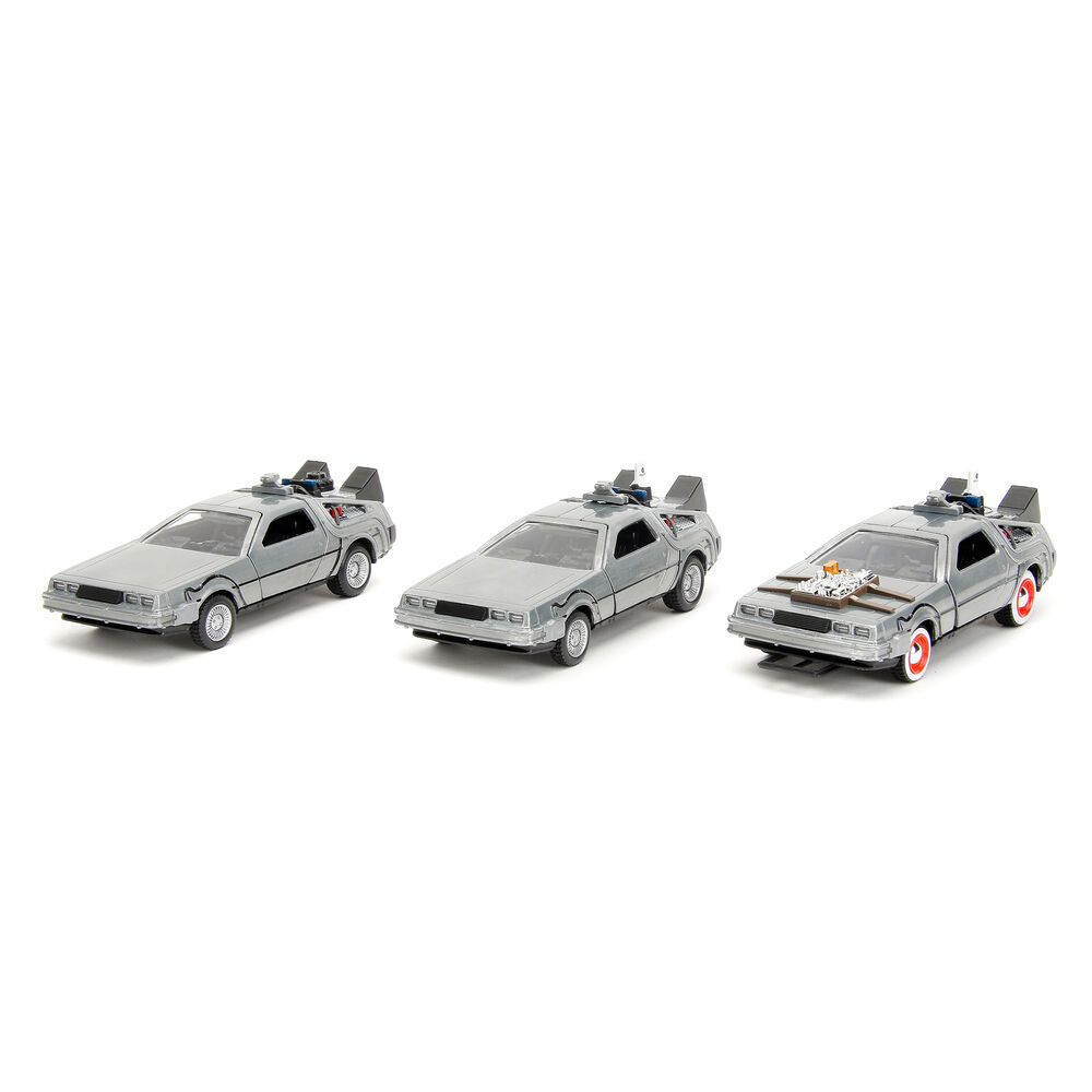 Modell Autó Back to The Future DeLorean 3pack