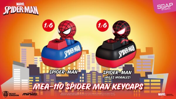 Spider Man Mini Egg Attack Blind Box Figuras keycaps 5 cm Assortment (6)
