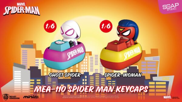 Spider Man Mini Egg Attack Blind Box Figuras keycaps 5 cm Assortment (6)