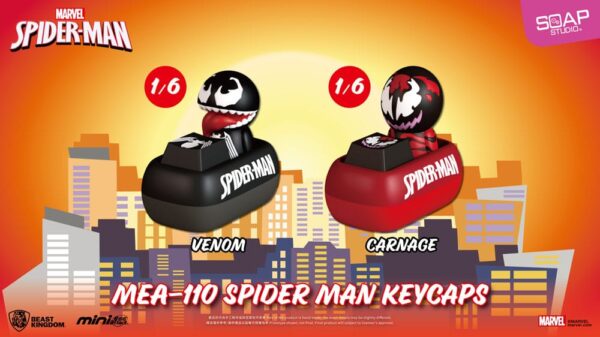 Spider Man Mini Egg Attack Blind Box Figuras keycaps 5 cm Assortment (6)