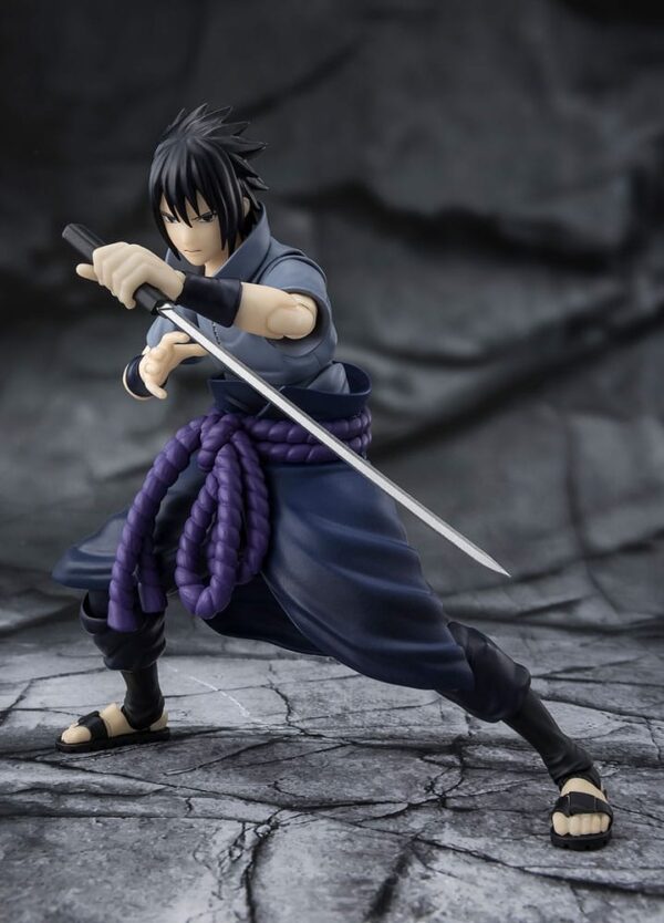 Naruto S.H.Figuarts Akció Figura Sasuke Uchiha Solitary Shinobi 15 cm