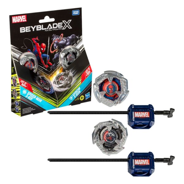 Beyblade X Marvel Collab Spider-Man 3-60F vs. Venom 3-80N Beyblade X Marvel Collab Spider-Man 3-60F vs. Venom 3-80N