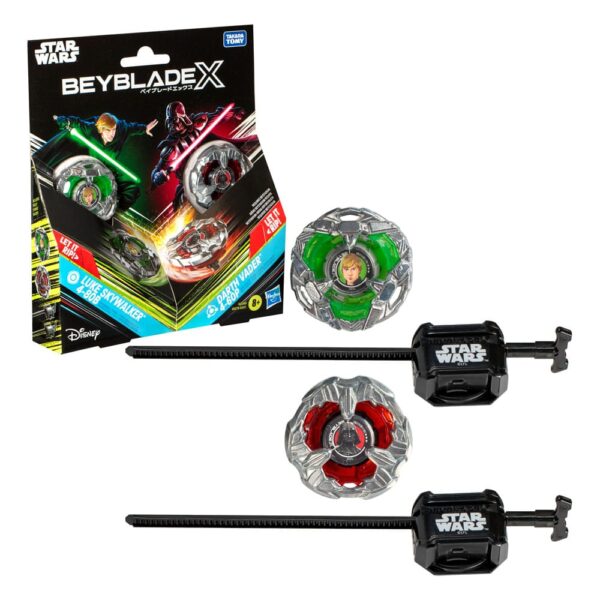 Beyblade X and Star Wars Collab Luke Skywalker 4-80B vs. Darth Vader 4-60B Beyblade X and Star Wars Collab Luke Skywalker 4-80B vs. Darth Vader 4-60B