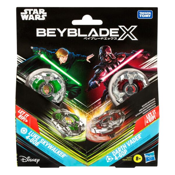Beyblade X and Star Wars Collab Luke Skywalker 4-80B vs. Darth Vader 4-60B Beyblade X and Star Wars Collab Luke Skywalker 4-80B vs. Darth Vader 4-60B