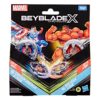 Beyblade X and Marvel Collab Captain America 4-70GB vs. Red Hulk 1-80R