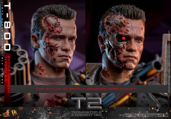Terminator 2 Movie Masterpiece Akció Figura 1/6 T-800 Battle Damaged Version 2.0 32 cm Terminator 2 Movie Masterpiece Akció Figura 1/6 T-800 Battle Damaged Version 2.0 32 cm