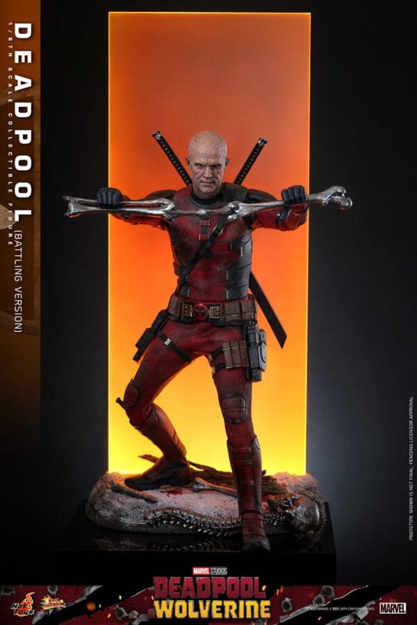 Deadpool & Wolverine Movie Masterpiece Akció Figura 1/6 Deadpool (Battling Version) 31 cm