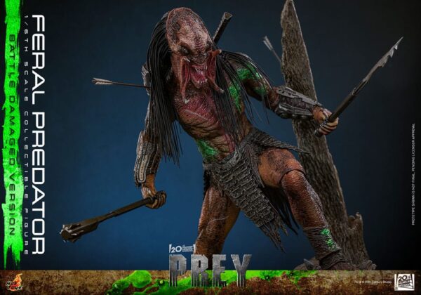 Prey Akció Figura 1/6 Feral Predator (Battle Damaged Version) 37 cm