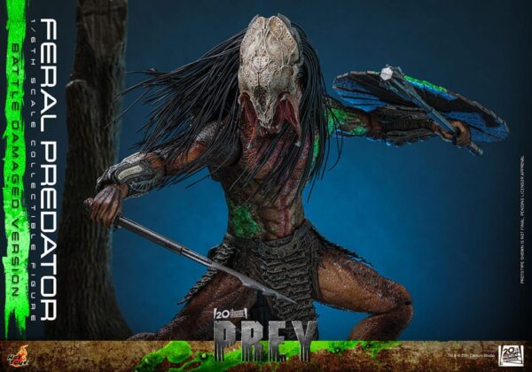 Prey Akció Figura 1/6 Feral Predator (Battle Damaged Version) 37 cm