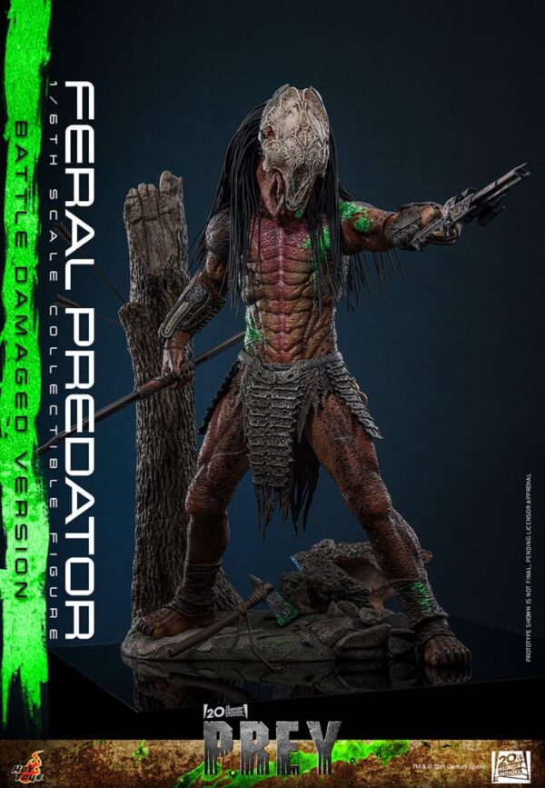 Prey Akció Figura 1/6 Feral Predator (Battle Damaged Version) 37 cm