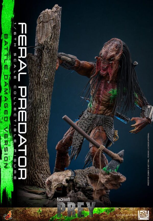 Prey Akció Figura 1/6 Feral Predator (Battle Damaged Version) 37 cm
