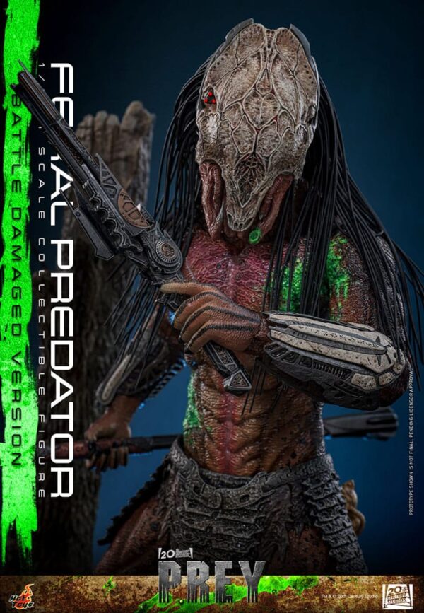 Prey Akció Figura 1/6 Feral Predator (Battle Damaged Version) 37 cm