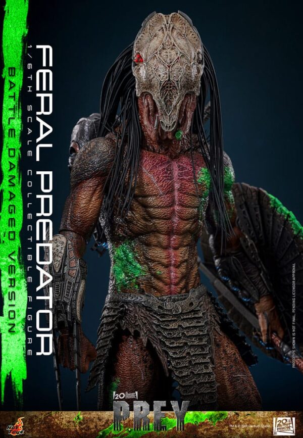 Prey Akció Figura 1/6 Feral Predator (Battle Damaged Version) 37 cm
