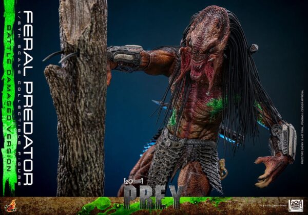 Prey Akció Figura 1/6 Feral Predator (Battle Damaged Version) 37 cm