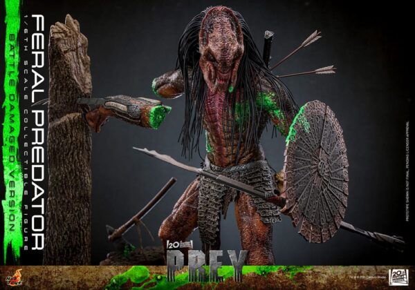 Prey Akció Figura 1/6 Feral Predator (Battle Damaged Version) 37 cm
