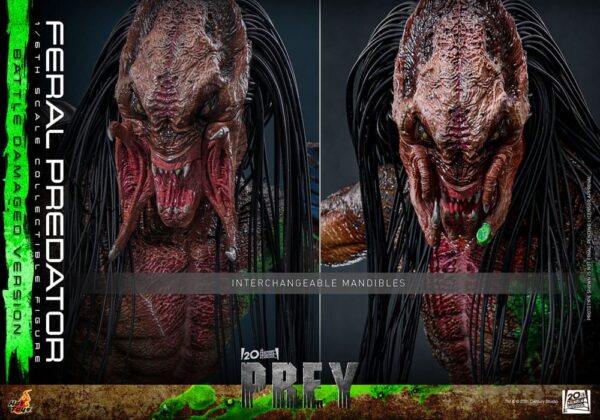 Prey Akció Figura 1/6 Feral Predator (Battle Damaged Version) 37 cm