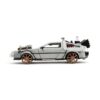 Back to the Future III Hollywood Rides Diecast Model 1/24 DeLorean Time Machine Railroad Wheels