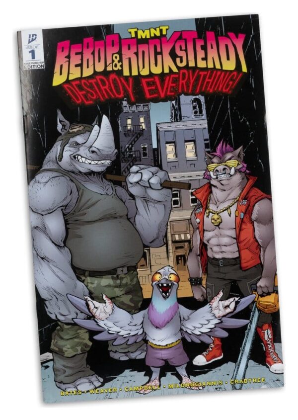 Teenage Mutant Ninja Turtles Page Punchers Akció Figura Rocksteady 17 cm