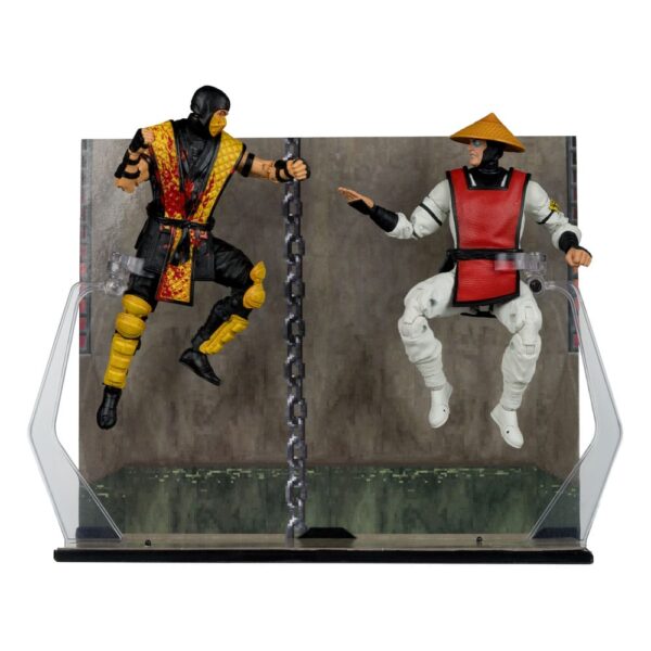 Mortal Kombat Akció Figura 2-Pack Scorpion vs. Raiden (Klassics) 18 cm