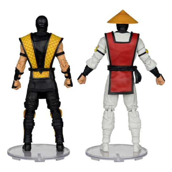 Mortal Kombat Akció Figura 2-Pack Scorpion vs. Raiden (Klassics) 18 cm
