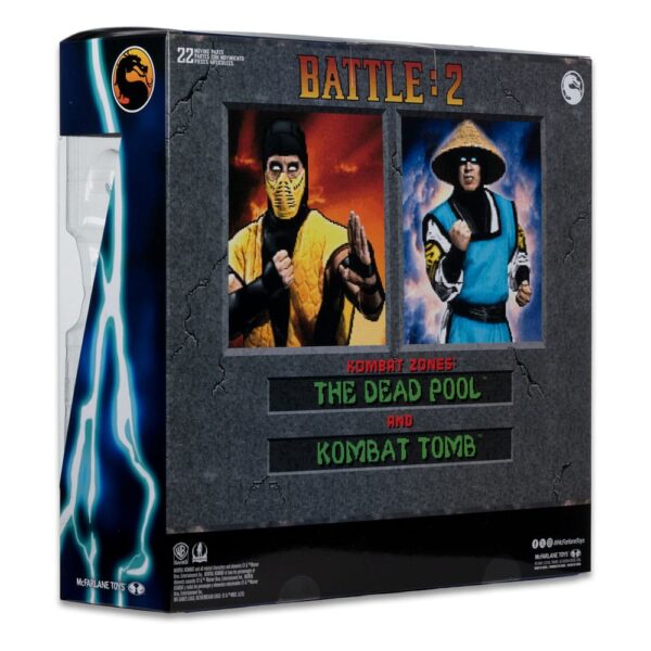 Mortal Kombat Akció Figura 2-Pack Scorpion vs. Raiden (Klassics) 18 cm
