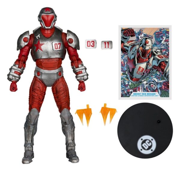 Justice League: Generation Lost DC Multiverse Akció Figura Rocket Red Brigade 18 cm