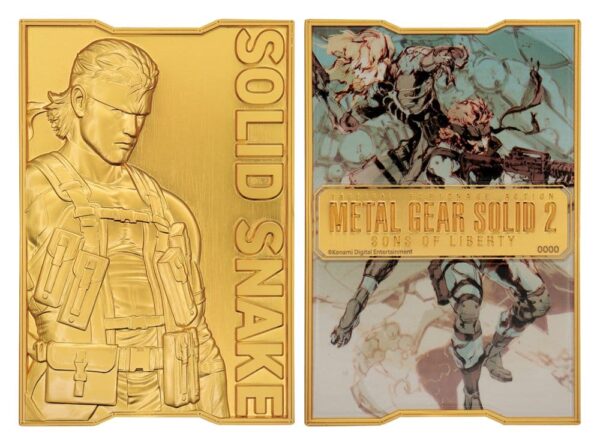 Metal Gear Solid 2 Ingot Snake 24k Gold Plated Limited Edition