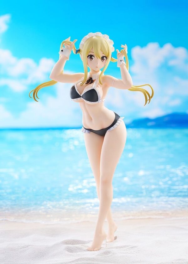 Fairy Tail 100 Years Quest Beach Queens Pop Up Parade PVC Szobor Lucy Heartfilia: Virgo Form Swimsuit Ver. L Size 23 cm