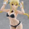 Fairy Tail 100 Years Quest Beach Queens Pop Up Parade PVC Szobor Lucy Heartfilia: Virgo Form Swimsuit Ver. L Size 23 cm
