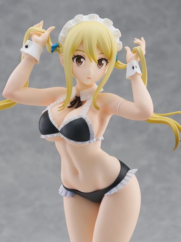 Fairy Tail 100 Years Quest Beach Queens Pop Up Parade PVC Szobor Lucy Heartfilia: Virgo Form Swimsuit Ver. L Size 23 cm