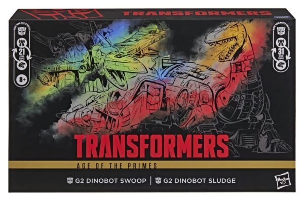 Transformers Age of the Primes Leader Class Akció Figura 2-Pack G2 G2 Dinobot Swoop & G2 Dinobot Sludge 19 cm