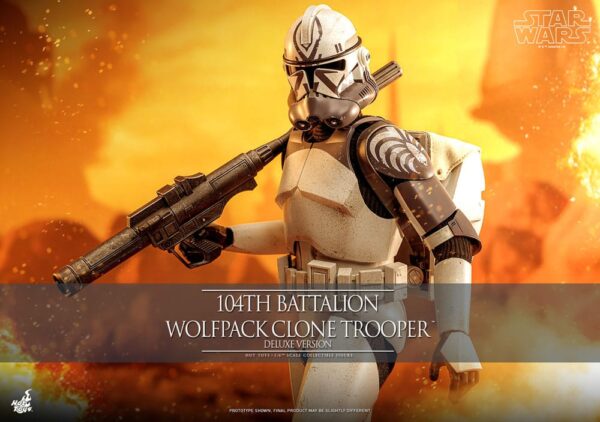 Star Wars The Clone Wars Akció Figura 1/6 104th Battalion Wolfpack Clone Trooper Deluxe Version 30 cm