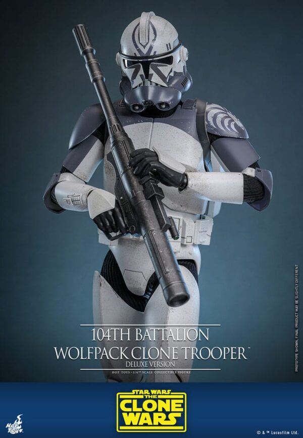 Star Wars The Clone Wars Akció Figura 1/6 104th Battalion Wolfpack Clone Trooper Deluxe Version 30 cm