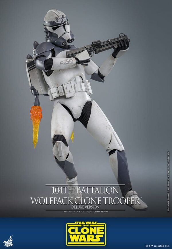 Star Wars The Clone Wars Akció Figura 1/6 104th Battalion Wolfpack Clone Trooper Deluxe Version 30 cm