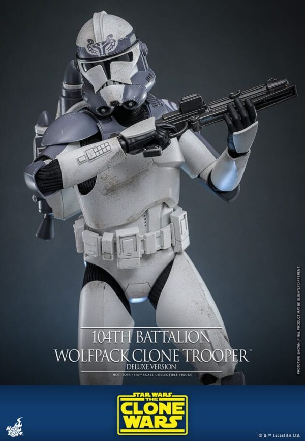 Star Wars The Clone Wars Akció Figura 1/6 104th Battalion Wolfpack Clone Trooper Deluxe Version 30 cm