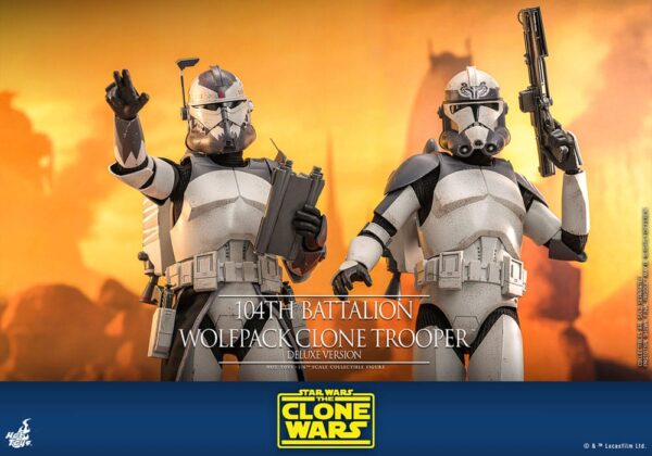 Star Wars The Clone Wars Akció Figura 1/6 104th Battalion Wolfpack Clone Trooper Deluxe Version 30 cm