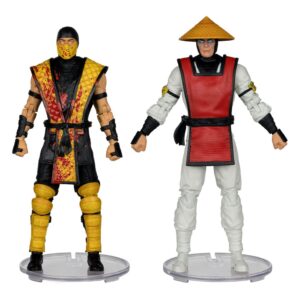 Mortal Kombat Akció Figura 2-Pack Scorpion vs. Raiden (Klassics) 18 cm