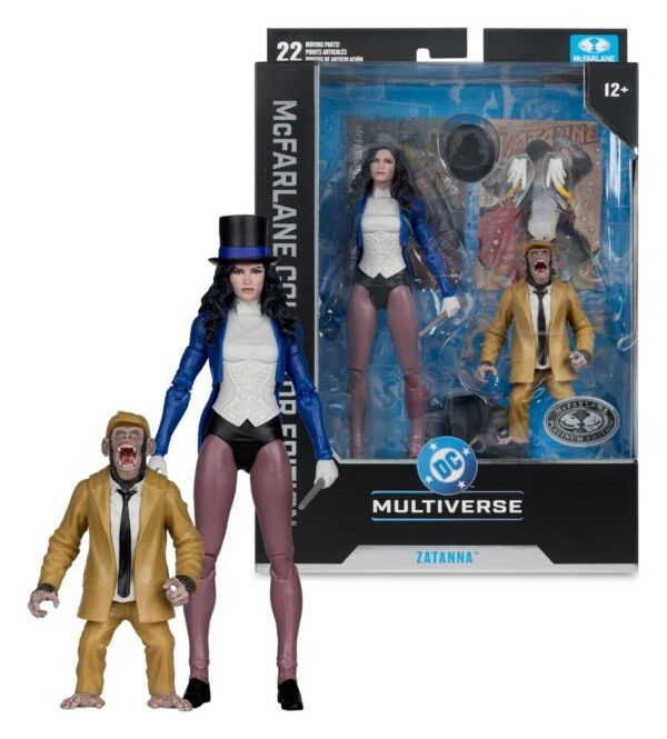 DC Multiverse McFarlane Akció Figura Zatanna with Detective Chimp Collector Edition #53 18 cm DC Multiverse McFarlane Akció Figura Zatanna with Detective Chimp Collector Edition #53 18 cm