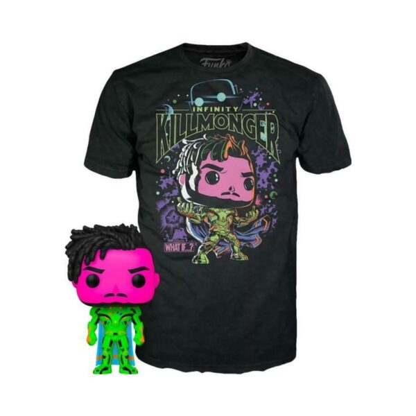 Funko POP! Marvel What If...? - Infinity Killmonger (Blacklight) (Special Edition) & T-Shirt (XL) Funko POP! Marvel What If...? - Infinity Killmonger (Blacklight) (Special Edition) & T-Shirt (XL)