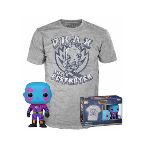 Funko POP! Marvel Guardians of the Galaxy Volume 3 - Drax (Blacklight) (Special Edition) and T-Shirt (M)